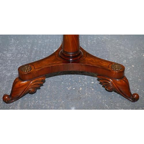 Empire French Burr Walnut Side Table For Sale - Image 9 of 12