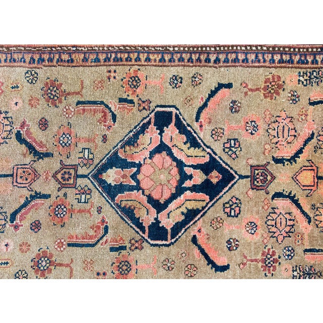 A stunning and magical early 20th century Persian Serab runner with five large central medallion, each woven with a floral...