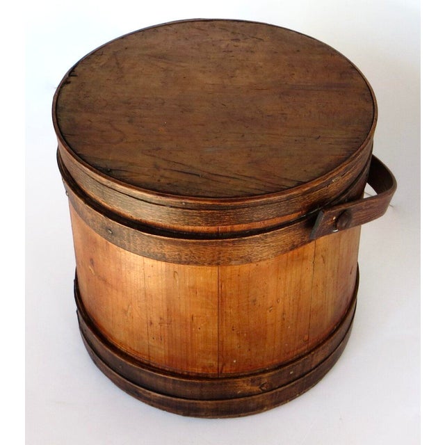 Late 19th C Authentic Shaker Wood Bucket. Pennsylvania, Circa 1885. All Original For Sale In Reno/Lake Tahoe - Image 6 of 10