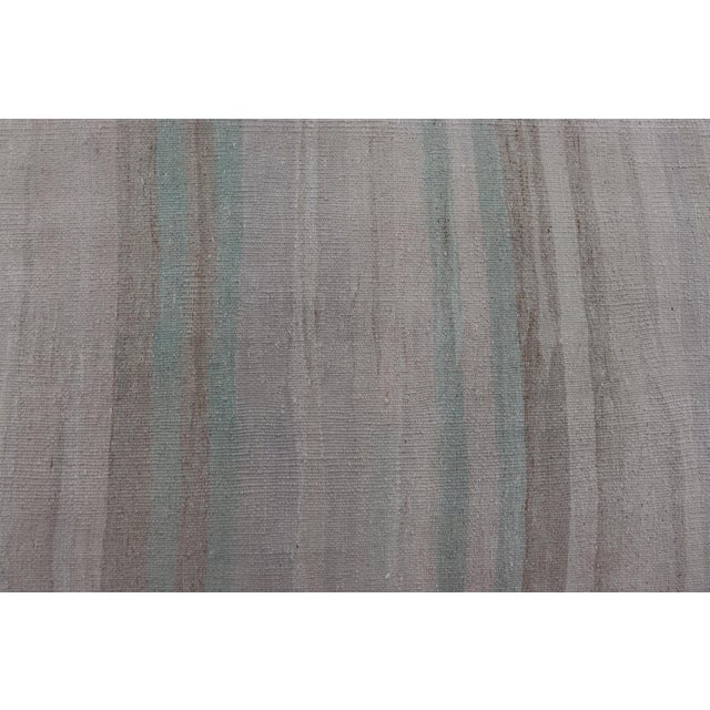 Mid 20th Century Striped Turkish Vintage Kilim Runner in Soft Pastel and Neutral Tones For Sale - Image 5 of 13