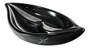 Mid-Century Ebony Chinoiserie Bowl