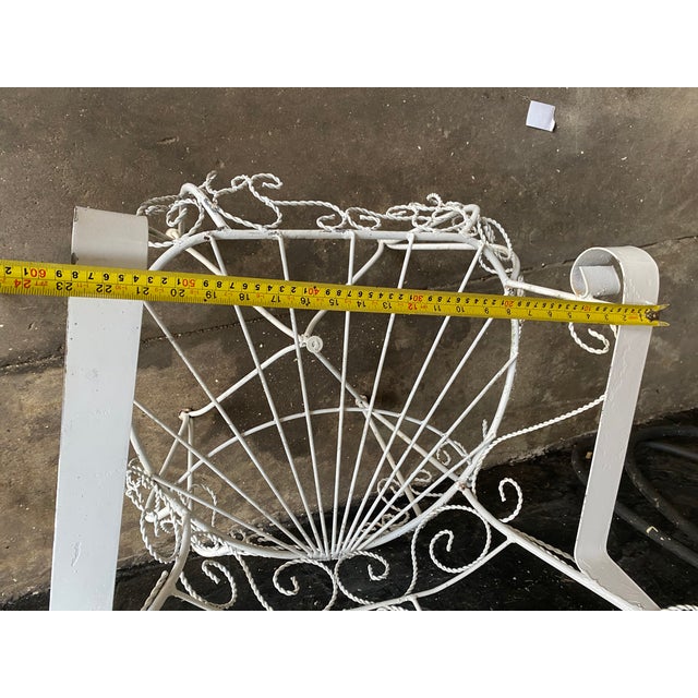 Vintage Outdoor Metal Peacock Chair & Garden Bench Set ...