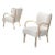 Heywood-Wakefield "M340c" Arm Lounge Chairs in Natural Lambswool - a Pair For Sale