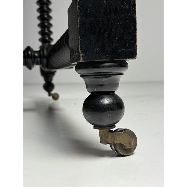 Bobbin Workbench with Leather Top, 19th Century For Sale - Image 16 of 18
