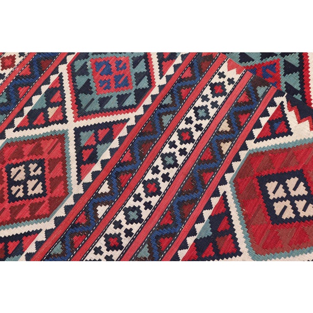 19th Century Antique Shirvan Kilim With Intricate Design in With Vibrant Colors 5'11 X 10'2 For Sale - Image 12 of 12