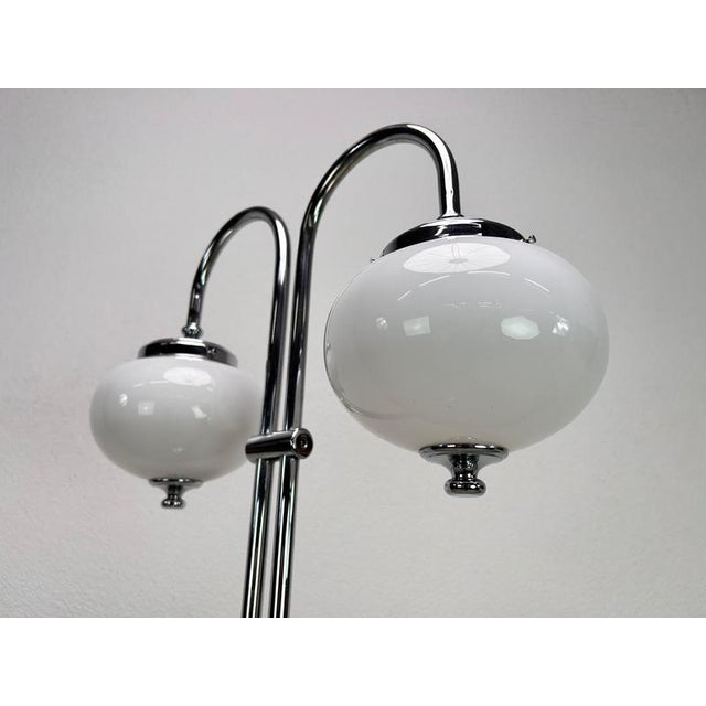 Silver Mid-Century Modern Floor Lamp, 1950s For Sale - Image 8 of 10