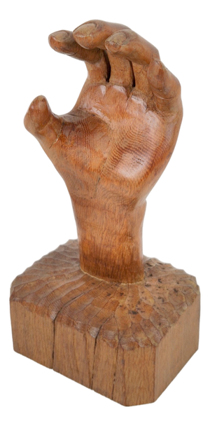 Brutalist Arts and Crafts Sculpture Wooden Hand, 1950s