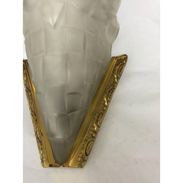 Art Deco Degue Signed French Art Deco Sconces - Set of 4 For Sale - Image 3 of 8