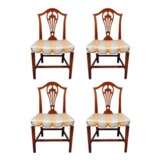 George III Mahogany Side Chairs - Set of 4 For Sale