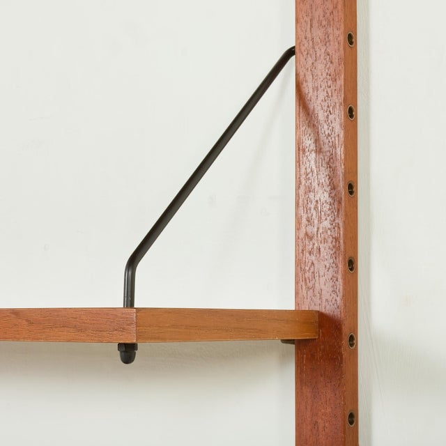 Mid-Century Scandinavian Wall Unit with Console and Mirror, Denmark, 1970s For Sale - Image 12 of 13