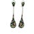 Italian 14k White Gold Diamond & Multicolor Sapphire Drop Earrings, A Pair For Sale - Image 11 of 14