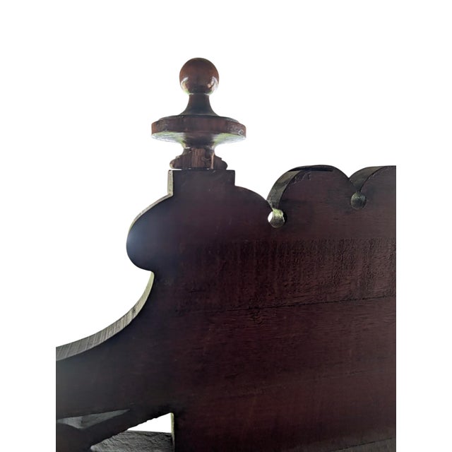 Late 19th-Century Victorian Eastlake Carved Walnut & Marble Hall Tree For Sale - Image 9 of 18