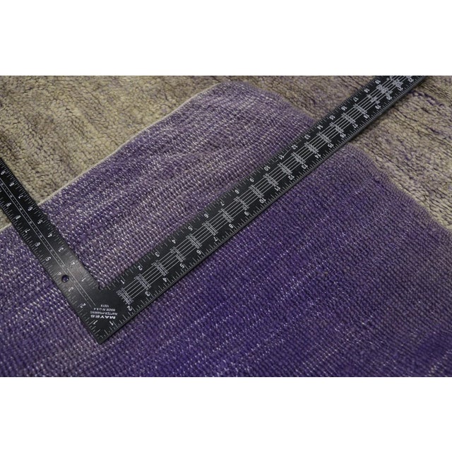 Tribal Vintage Purple Beni Mrirt Moroccan Rug - 07'00 X 07'02 For Sale - Image 3 of 9