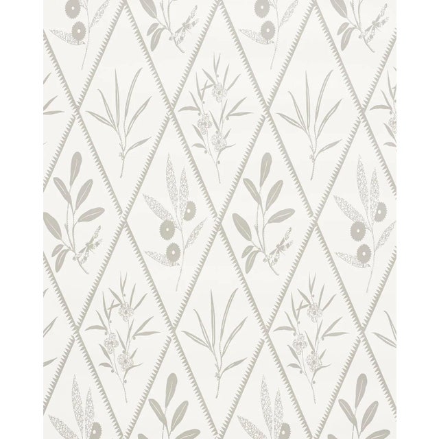 Sample - Schumacher X Charlap Hyman Herrero Endimione Wallpaper in Grey For Sale