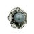 Contemporary 15.5mm Tahitian Pearl Diamond 18k Gold Flower Ring, Size 6.5 For Sale - Image 3 of 7