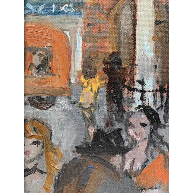 Late 20th Century Bruno Paoli "People in Florence" Original Italian Modern Florence Cityscape, 20th Century Florence Italy Fine Art Painting, Oil on Canvas, 25.75x22" For Sale - Image 5 of 7