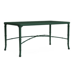 Brown Jordan Calcutta 24" x 42" Cast Top Coffee Table in Forest Green For Sale