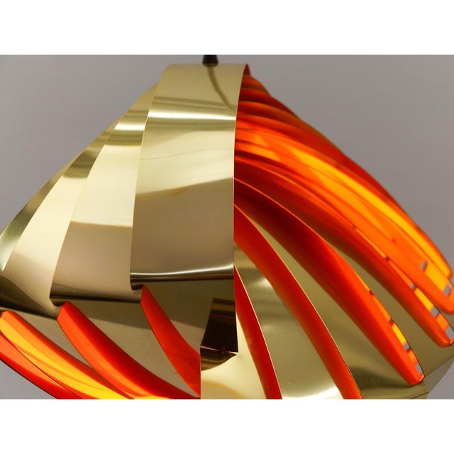 Danish Conch Pendant Lamp in Glass and Metal by Louis Weisdorf for Lyfa, Denmark, 1960s For Sale - Image 12 of 16