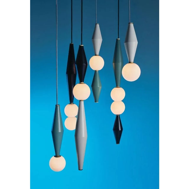 Metal Gamma C Lamps by Mason Editions, Set of 2 For Sale - Image 7 of 9