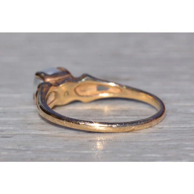 The Muldraugh: Ladies Vintage Yellow Gold Pearl Ring For Sale - Image 4 of 9