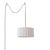 The Scallop 15" Kit is a contemporary lighting solution featuring a Drum White Linen Shade that complements its Weathered...