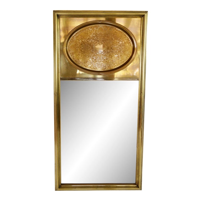 Vintage Mastercraft Brass Wall Mirror For Sale