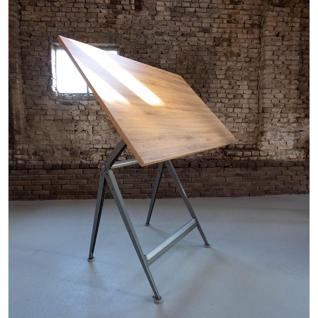 Dutch Drafting Table by Friso Kramer & Wim Rietveld for Ahrend De Cirkel, 1959, 1960 For Sale - Image 4 of 18