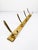 Gold Mid-Century Gilt Metal Wall Coat Rack with 4 Hooks, 1960s For Sale - Image 8 of 18