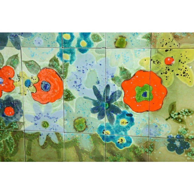 Italian Hand-Painted Tile Panel, From The Hilton Plaza Hotel, Miami Beach For Sale - Image 10 of 10