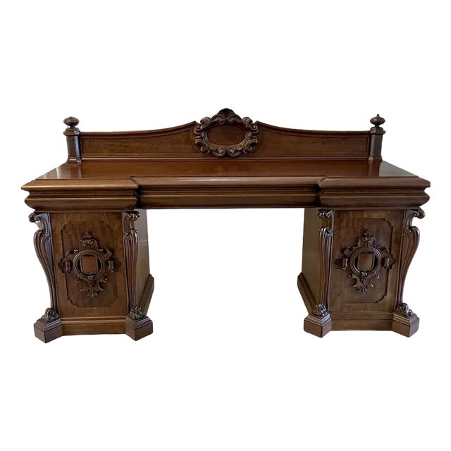 Large William IV Carved Mahogany Sideboard, 1835 For Sale