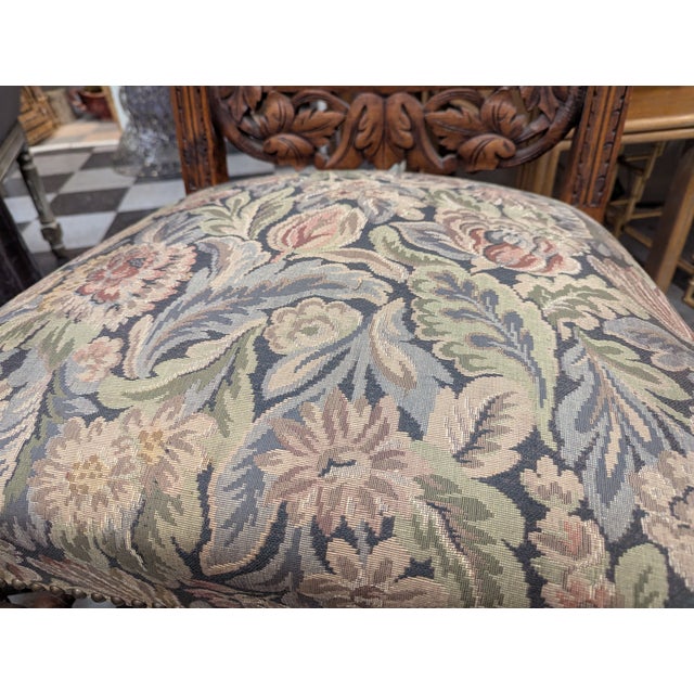 Wood 1940s Carved French Arm Chair For Sale - Image 7 of 9