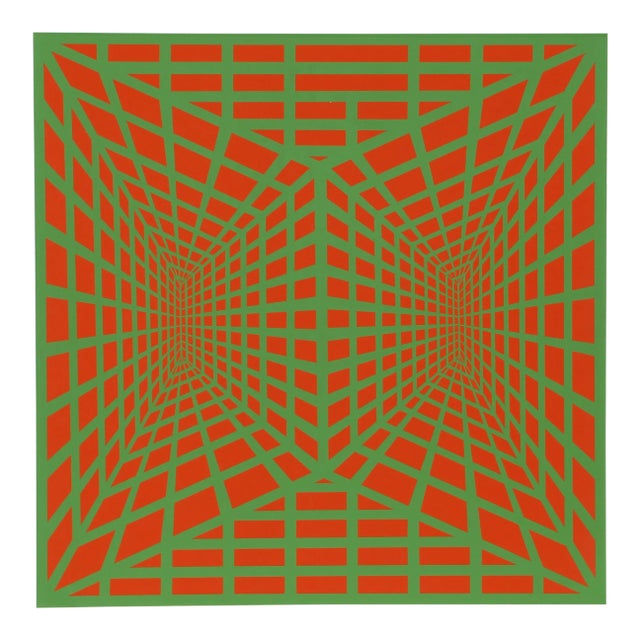 "Stereopsis I" Op Art Silkscreen by Roy Ahlgren For Sale