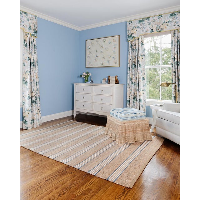 Blue Erin Gates by Momeni Chestnut Stripe Blue Hand Woven Wool Area Rug 5' X 8' For Sale - Image 8 of 10