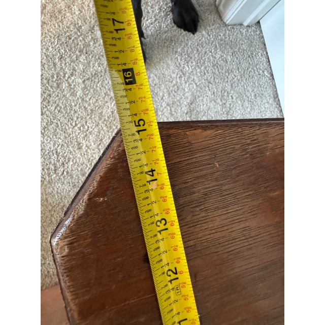 Oxblood Red Antique English Georgian 18th Century Hall Prayer Chair For Sale - Image 8 of 8