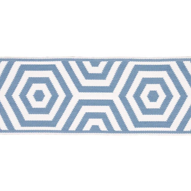 Schumacher Schumacher Bees Knees Indoor/Outdoor Tape, Sky For Sale - Image 4 of 4