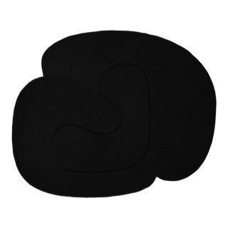 Riff Rug, 4x6ft, Black, From Souda, Braided, Coiled Wool Area Rug For Sale