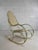 Italian Rocking Chair in Brass and Beige Skaï, 1950s For Sale - Image 13 of 13