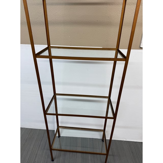 Peaked Geometric Brass Etagere For Sale - Image 4 of 12