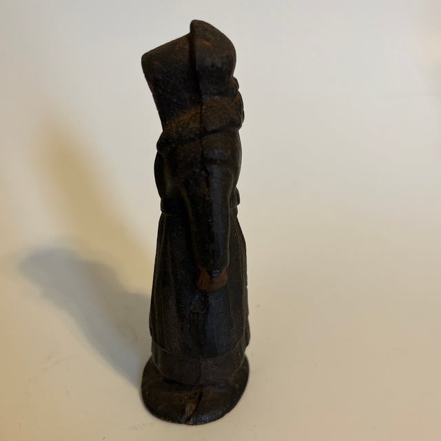 Early 20th Century Miniature Iron Female Figure For Sale - Image 4 of 7