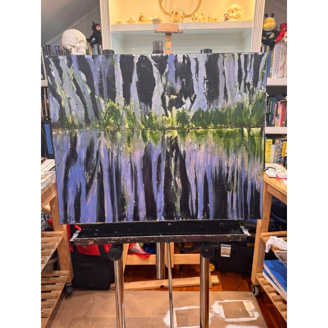 Reflections on Water by Kathleen Varadi, Contemporary Abstract Painting For Sale In Savannah - Image 6 of 8
