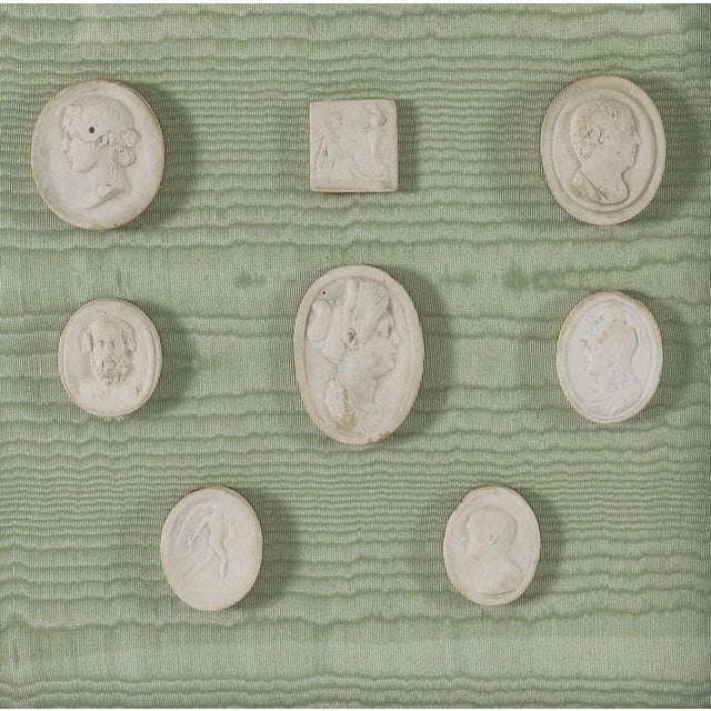 Antique Framed Plaster Grand Tour Intaglios, 19th Century, Set of 2 For Sale - Image 4 of 13