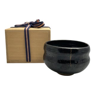 19th Century Japanese Raku Chawan Teabowl With Kintsugi For Sale