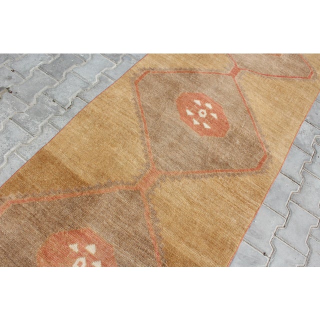 Textile Vintage Turkish Anatolian Rug Runner - 36.5"x148" For Sale - Image 7 of 11