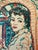 This is an unusual colored portrait sketch of a young woman prepared with markers. The portrait was prepared by Romanian-...