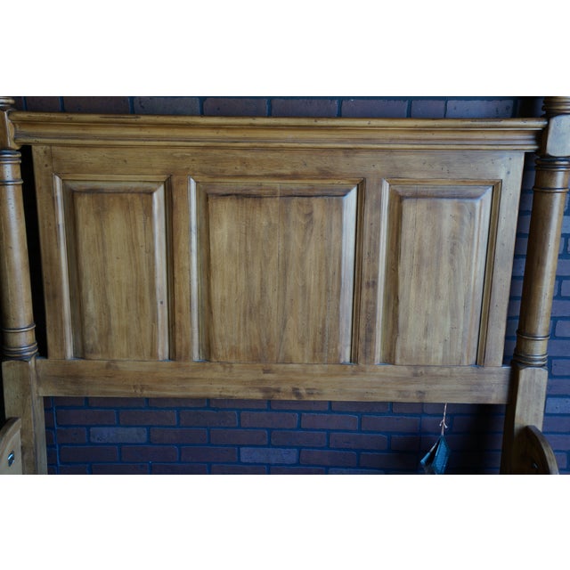 French Country Heritage Raised Panel 4 Post Queen Bed For Sale - Image 3 of 9
