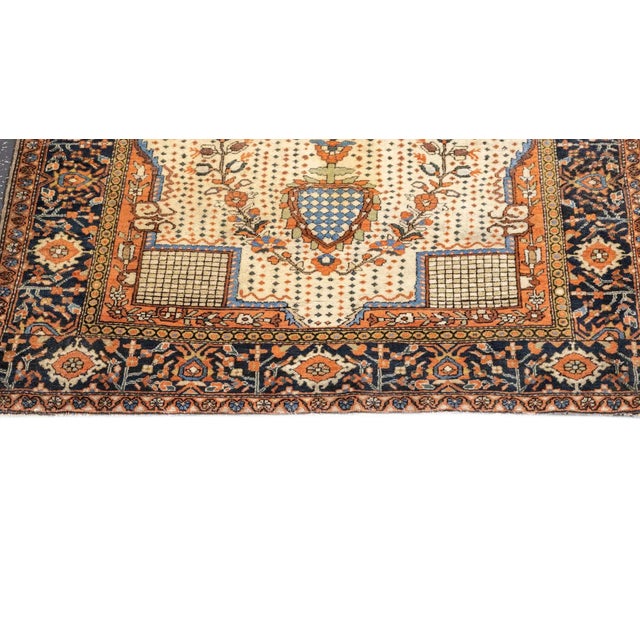Beige Late 18th Century Antique Persian Farahan Sarouk Rug 3'4'' x 4'11'' For Sale - Image 8 of 12