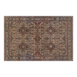 Authentic Vintage Persian Kirman Floral Handmade Wool Rug For Sale