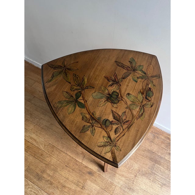 Art Nouveau Chestnut Pedestal Side Table, 1910 For Sale - Image 9 of 9