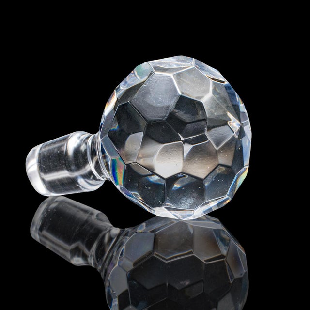 Vintage Scotch Decanter, English, Cut Crystal Glass, Whiskey, Bourbon, Spirits For Sale - Image 12 of 12