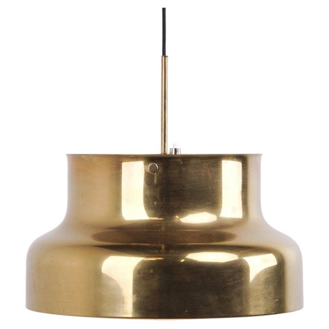 Metal Bumling Hanging Lamp in Brass by Anders Pehrson, Sweden, 1960s For Sale - Image 7 of 7